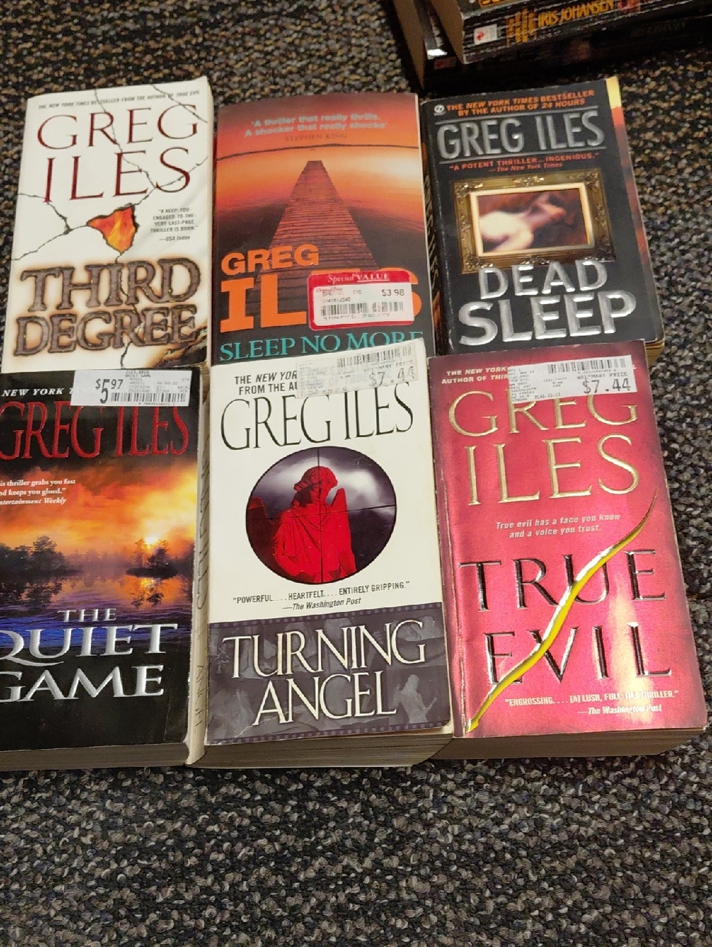 Greg Iles Paperback Thriller Book Lot